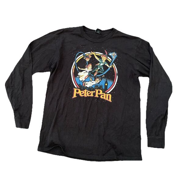 Disney Peter Pan “Darling Flight” Long Sleeve Shirt Size Large Vintage Graphics - Picture 2 of 9